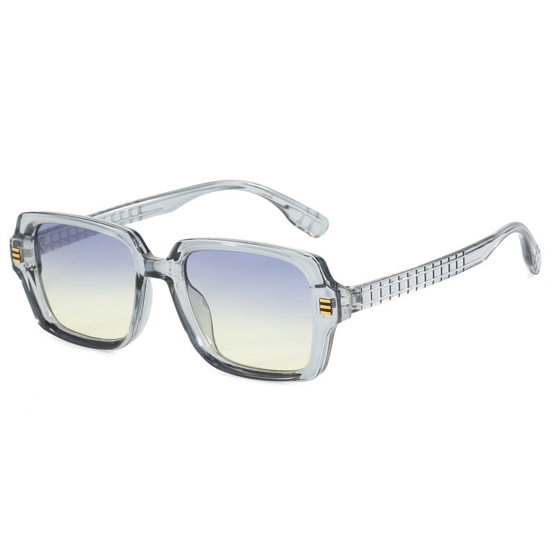 Damen modische quadratische Sonnenbrille mit strukturiertem Rahmen Karnz