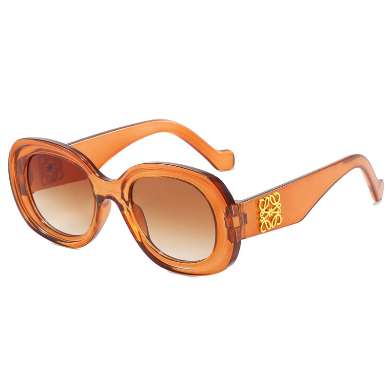 Damen modische Vintage-Sonnenbrille mit besonderen Verzierungen Karnz