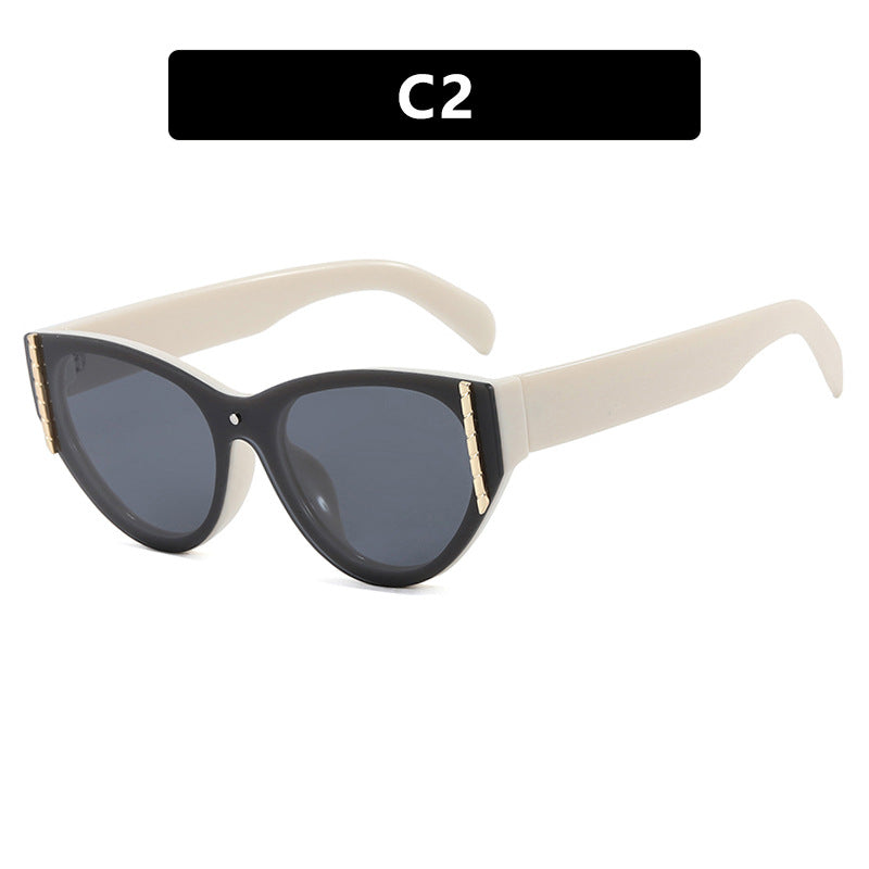 Damen trendige Sonnenbrille mit elegantem Katzenaugen-Design und hochwertigem Rahmen Karnz