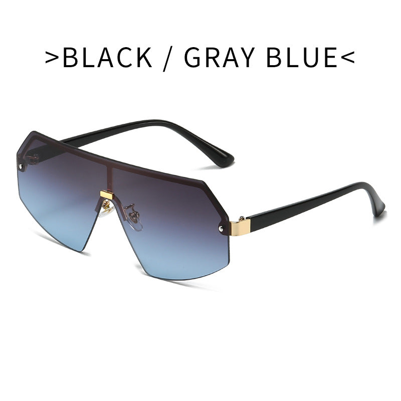 Damen futuristische Oversized-Sonnenbrille mit innovativem Rahmen Karnz