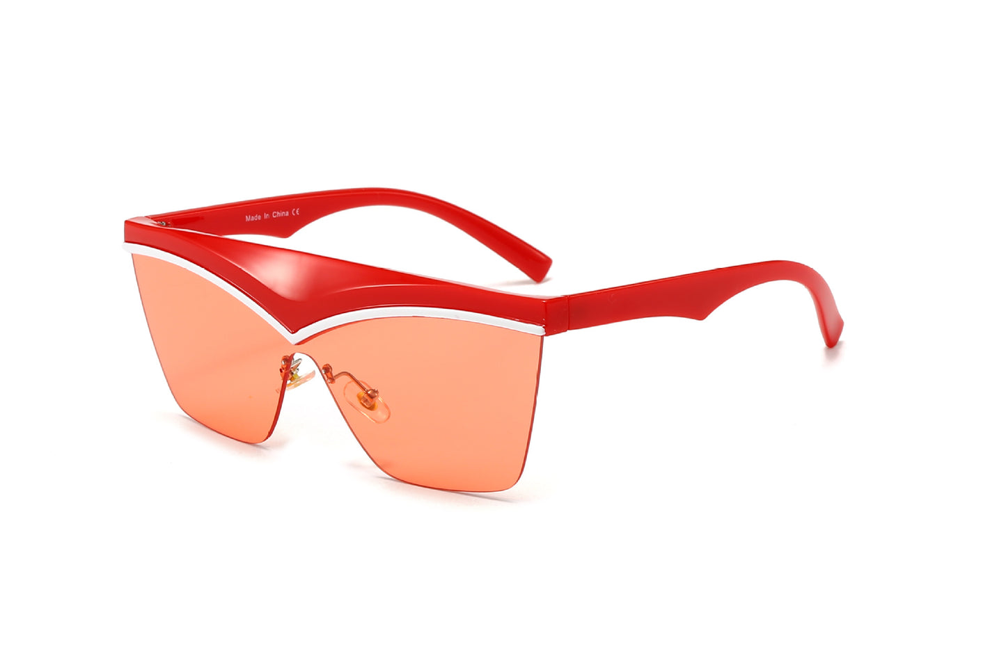 Damen Designer-Sonnenbrille mit asymmetrischem Rahmen und hochmodernen Gläsern Karnz