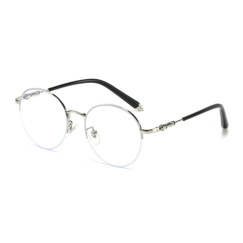 Damen runde Sonnenbrille mit elegantem Metallrahmen und komfortablen Nasenpads Karnz