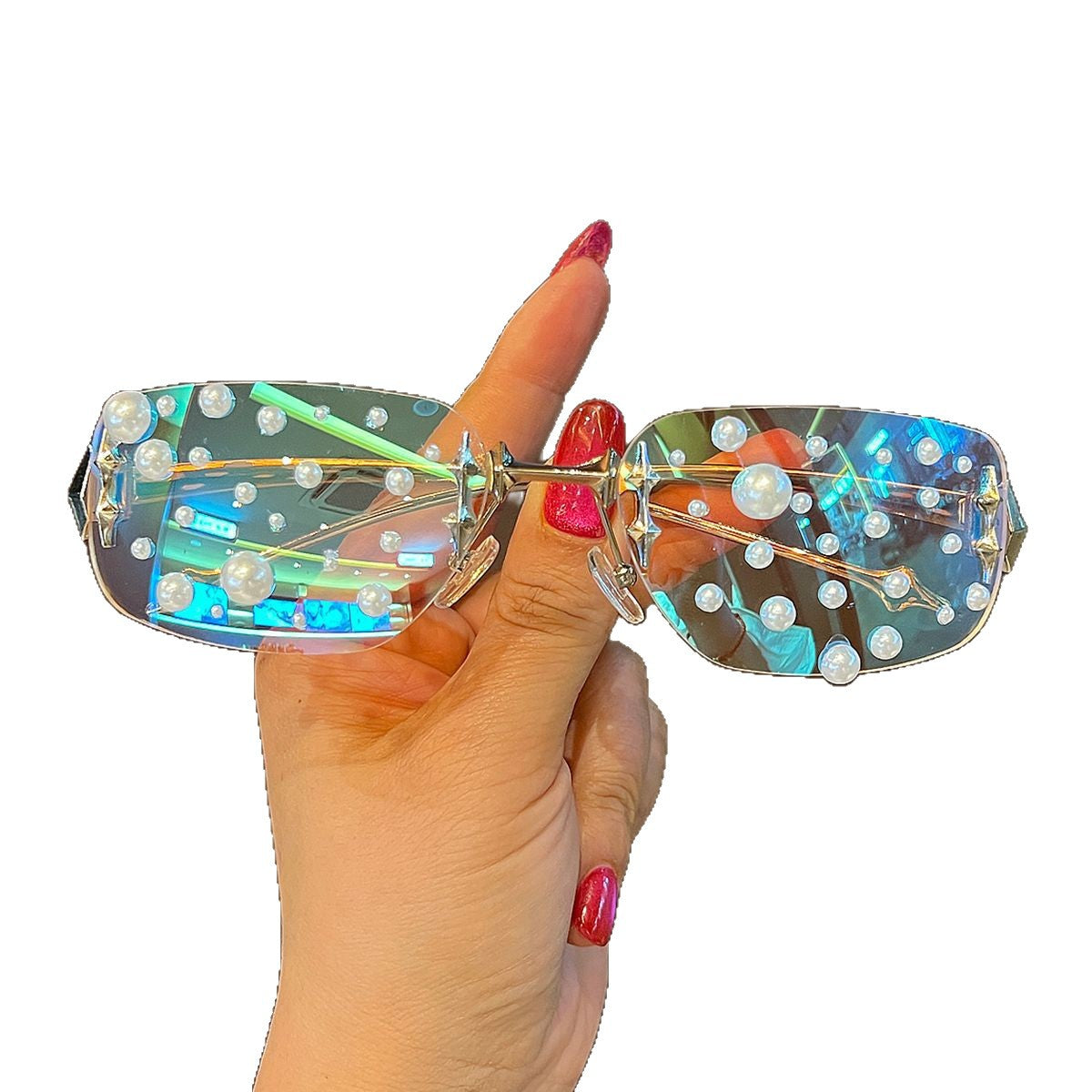 Damen Dekorative Designer-Sonnenbrille Karnz