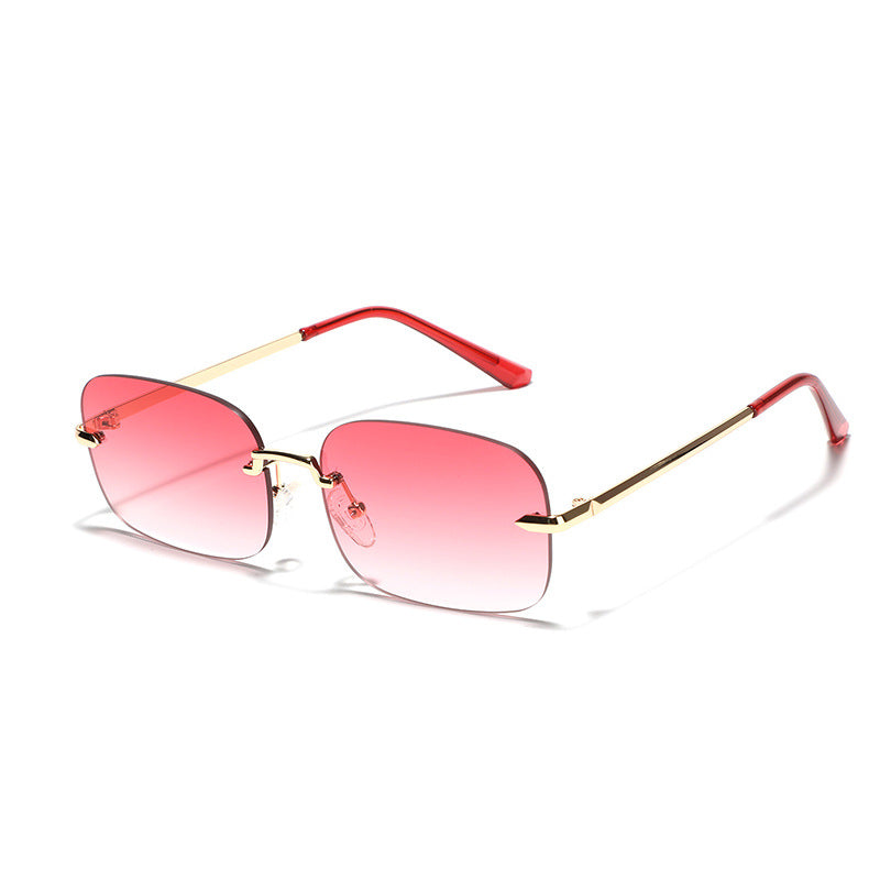 Damen Oversized Sonnenbrille mit filigranem Metallrahmen Karnz