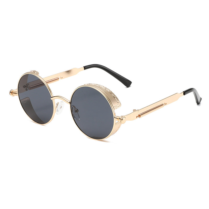 Damen Runde Sonnenbrille mit hochwertigem Metallrahmen Karnz