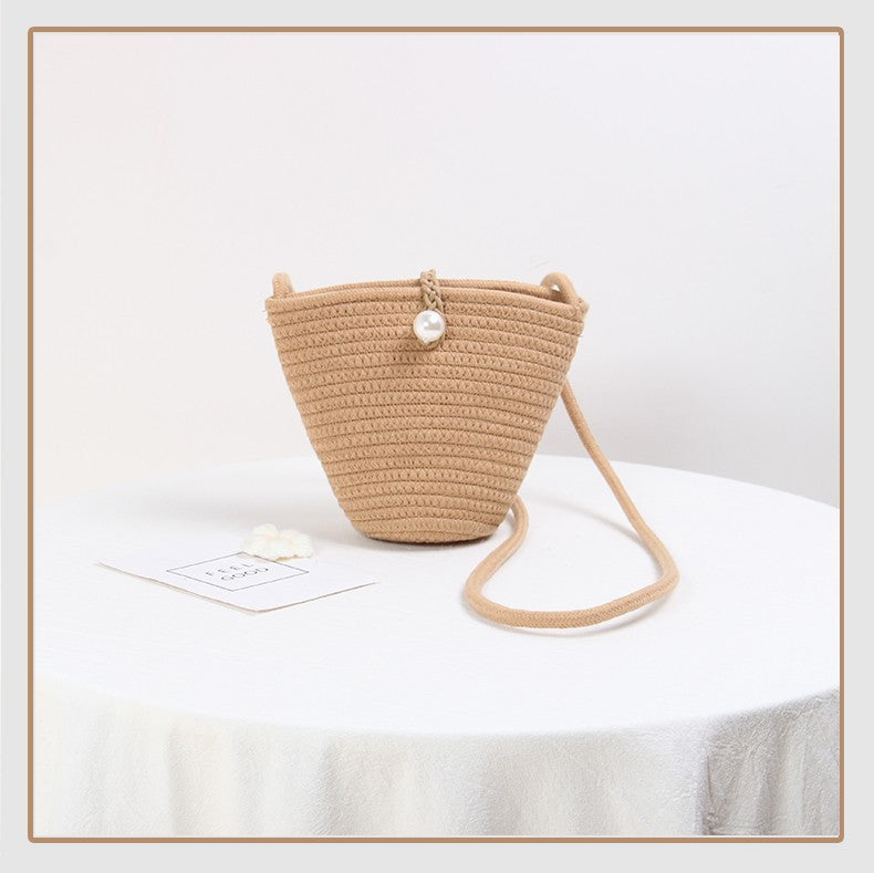 Damen Handgefertigte Crossbody Tasche mit eleganter Kordeloptik Karnz