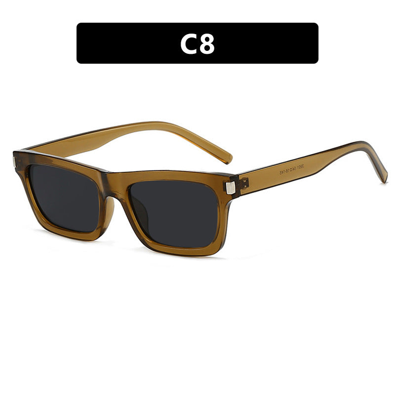 Damen quadratische Sonnenbrille mit transparenten Gläsern und stilvollem Design Karnz