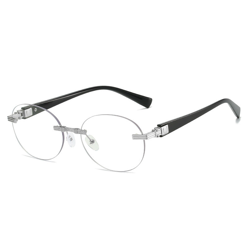 Damen modische Sonnenbrille mit transparentem Rahmen und flexibler Nasenauflage Karnz