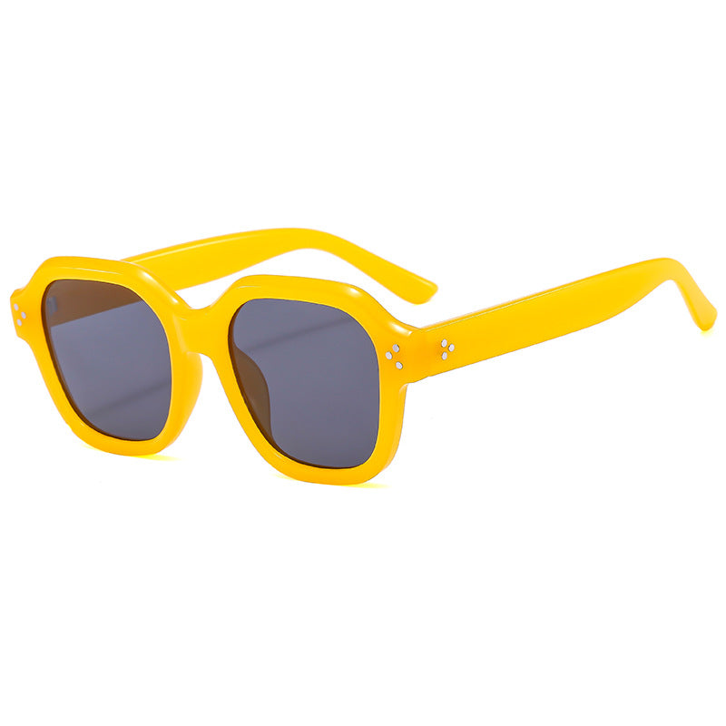 Damen Modische Retro-Sonnenbrille mit breitem Rahmen und UV-Schutz Karnz