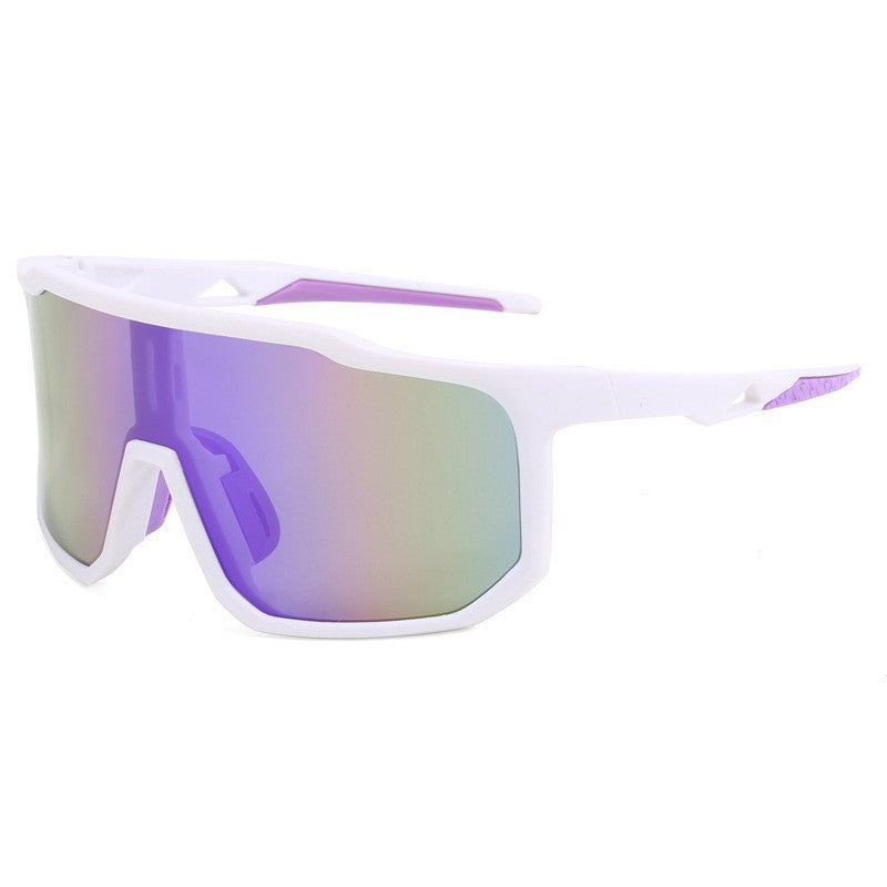 Damen Sportliche Rennsonnenbrille mit breitem Sichtfeld und modernen verspiegelten Gläsern Karnz