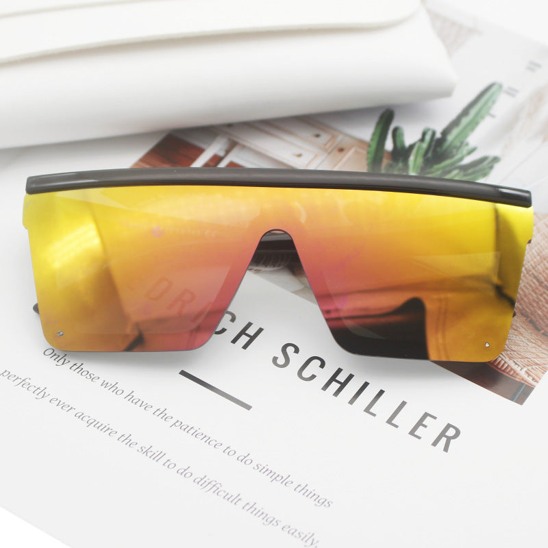 Damen Sportliche Sonnenbrille im trendigen Shield-Design Karnz