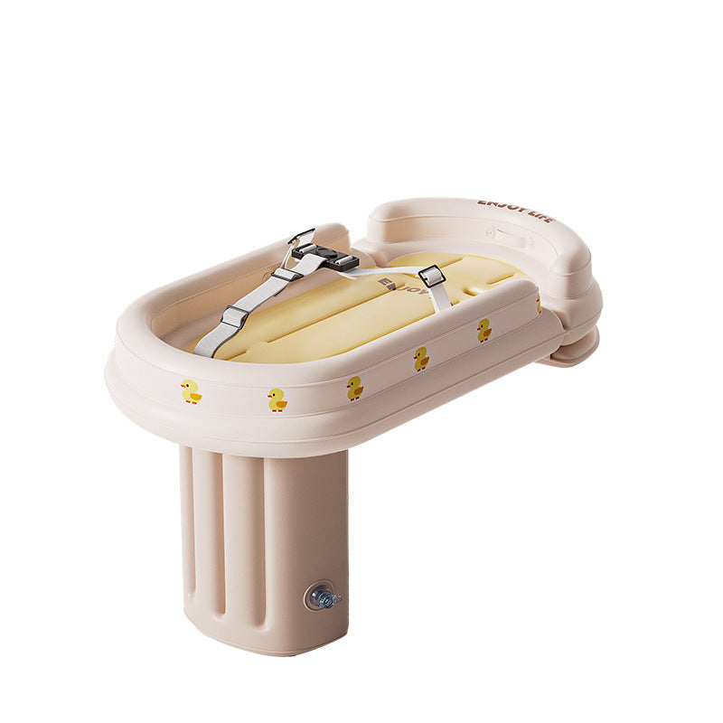 Damen Aufblasbare Baby-Badewanne mit Sicherheitsgurten Karnz
