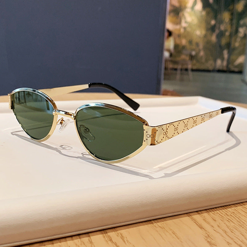 Damen Cat-Eye Sonnenbrille mit stilvollem Metallrahmen und UV-Schutz Karnz