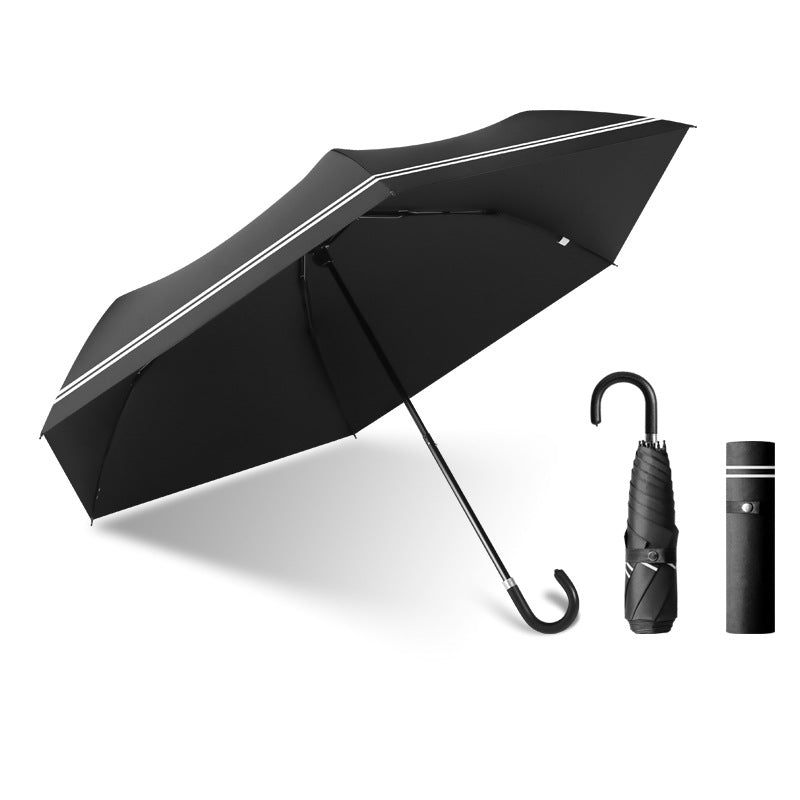 Damen Urbaner Klappregenschirm mit Windschutz und ergonomischem Griff Karnz