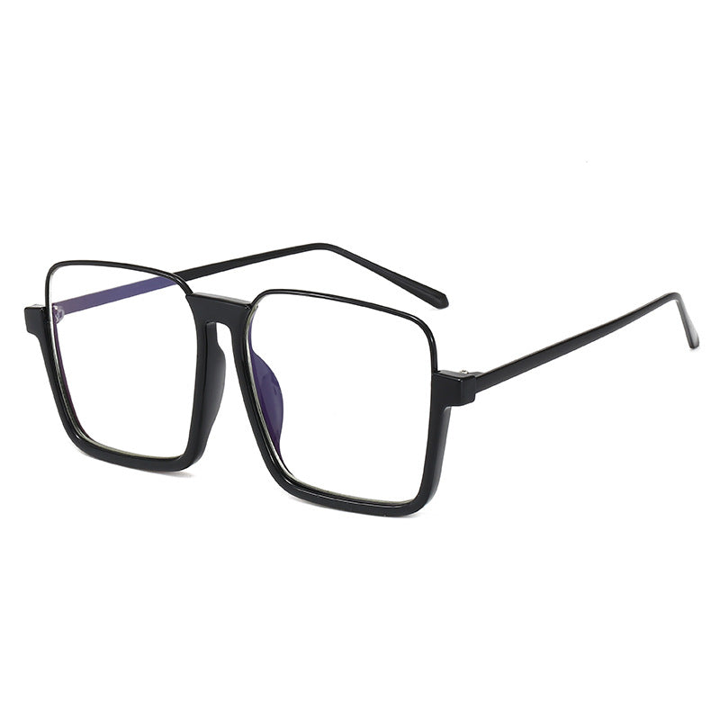 Damen quadratische Sonnenbrille mit transparentem Rahmen und polarisierenden Gläsern Karnz