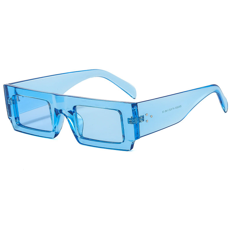 Damen statement Sonnenbrille mit quadratischem Rahmen und futuristischem Design Karnz