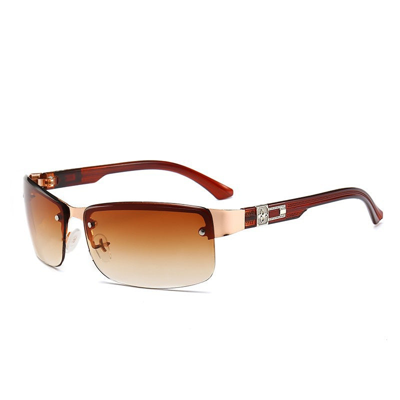Damen stilvolle quadratische Sonnenbrille mit vergoldeten Akzenten Karnz