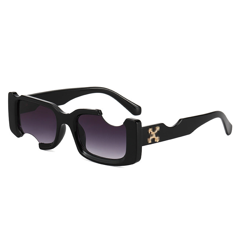 Damen exklusive modische Sonnenbrille mit futuristischem Design Karnz