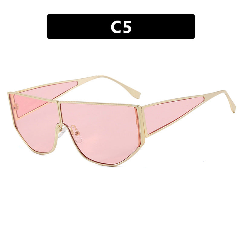 Damen trendige oversized Sonnenbrille mit markantem geometrischen Design Karnz