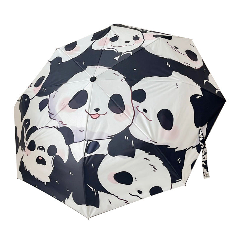 Damen Faltbarer Regenschirm mit verspieltem Pandadesign Karnz