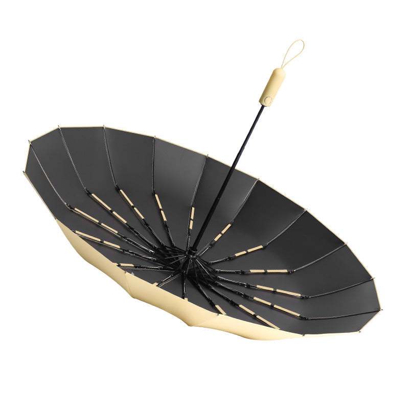 Damen eleganter und windfester Faltparasol mit Schutzhülle Karnz