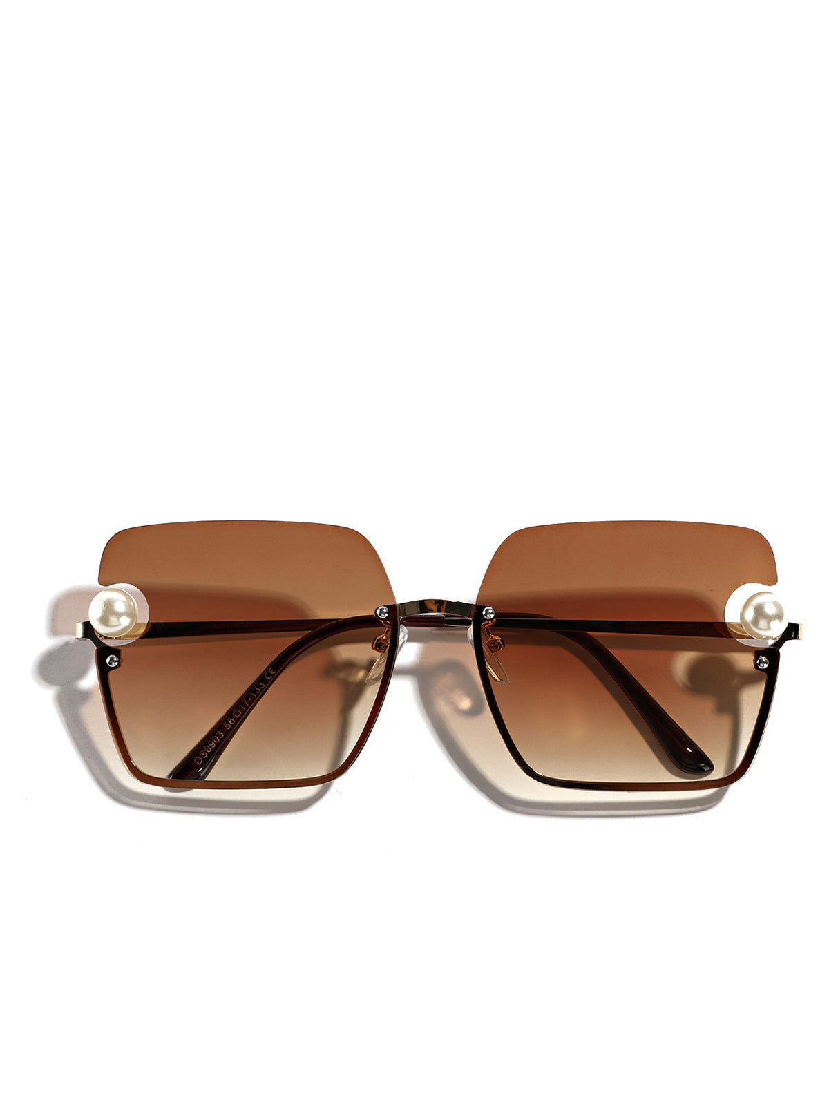 Damen quadratische Sonnenbrille mit elegantem Transparenzrahmen Karnz