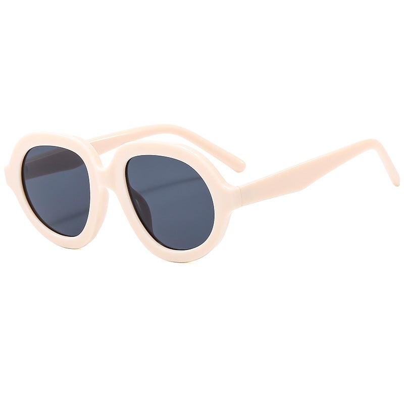 Damen modische Sonnenbrille mit breitem, ovalem Rahmen Karnz
