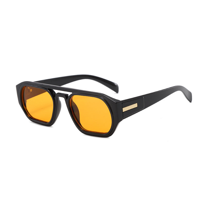 Damen modische rechteckige Brille mit elegantem Metallakzent Karnz