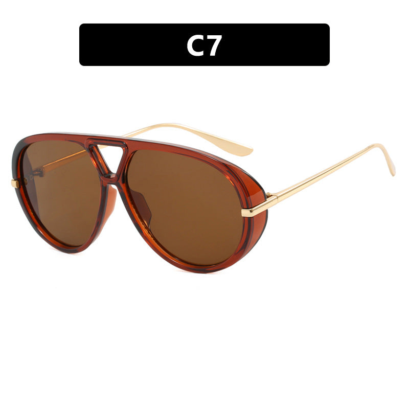 Damen Oversized Sonnenbrille mit elegantem Kunststoffrahmen und verspiegelten Gläsern Karnz