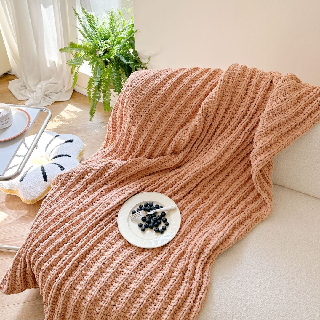 Damen Gemütliche Strickdecke Karnz