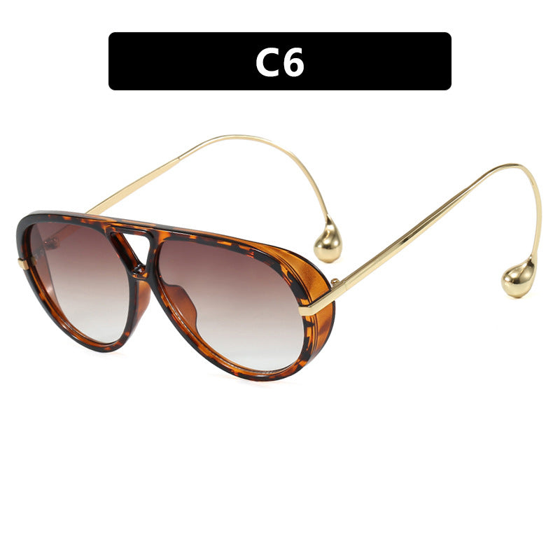 Damen modische Pilotensonnenbrille mit luxuriösem Metallrahmen Karnz