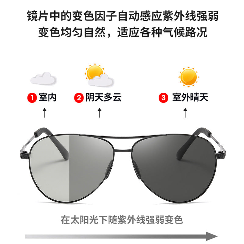 Damen Fototropische Piloten-Sonnenbrille mit anpassbaren Gläsern Karnz