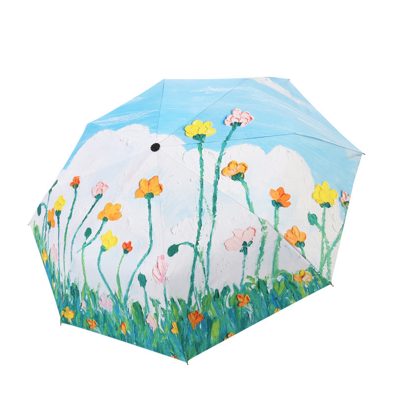 Damen Regenschirm mit floralen Mustern Karnz