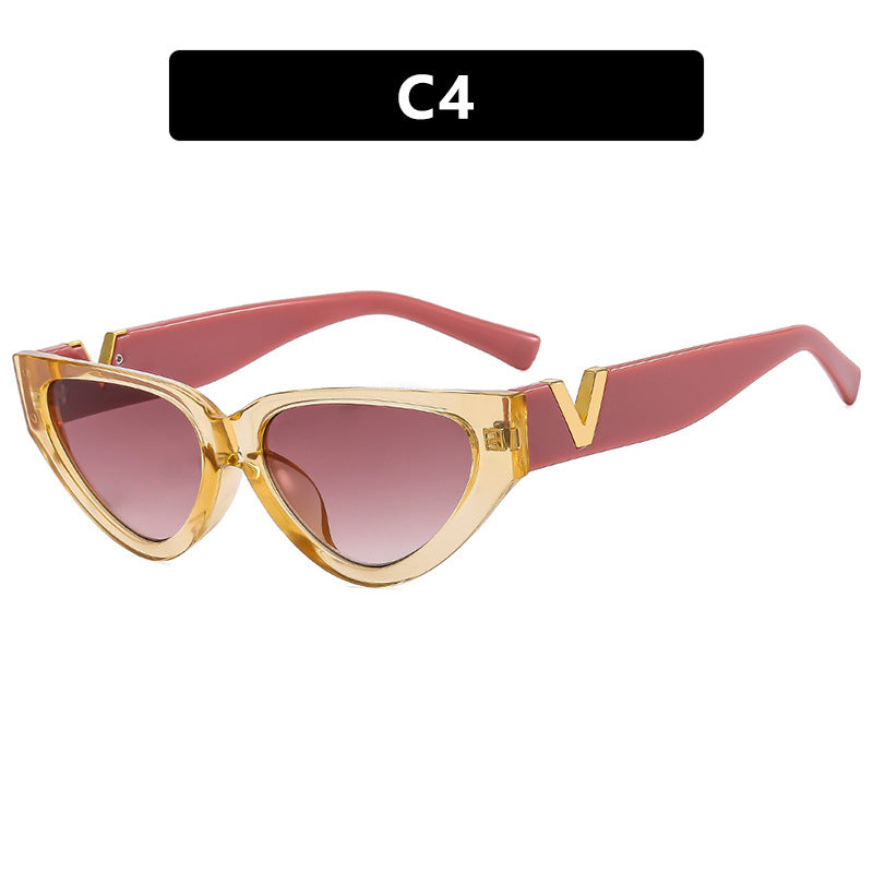 Damen Cat-Eye Sonnenbrille mit stylishem Zebra-Design und luxuriösen Akzenten Karnz