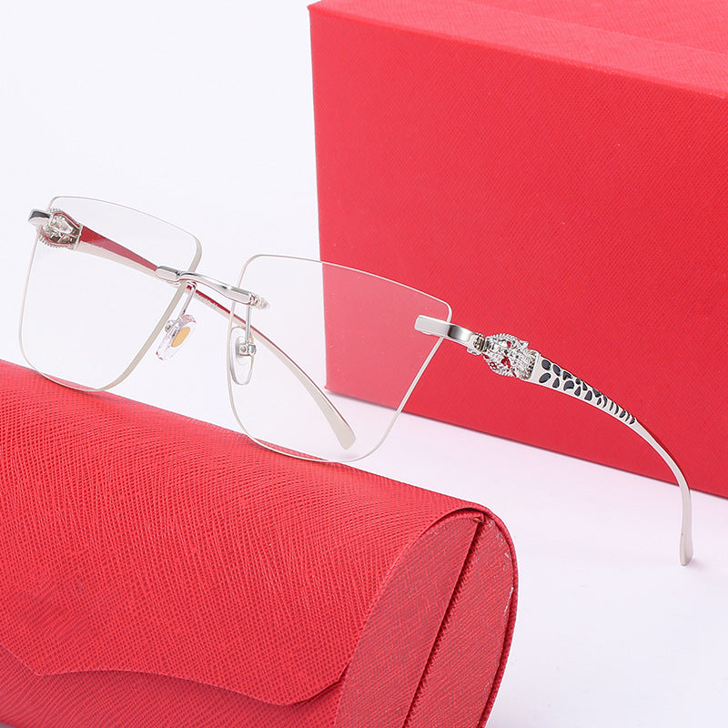 Damen Geometrische Sonnenbrille mit elegantem goldfarbenen Detail Karnz
