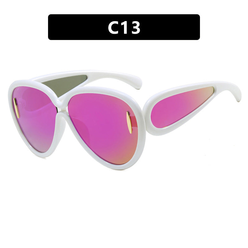 Damen extravagante Sonnenbrille im kreativen Design Karnz