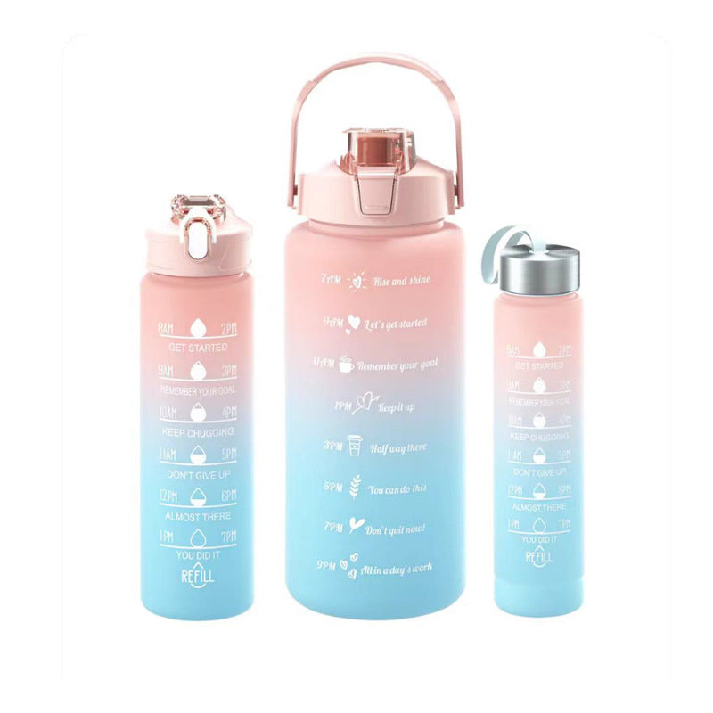 Unisex Motivierende Wasserflasche mit Zeitmarkierungen Karnz