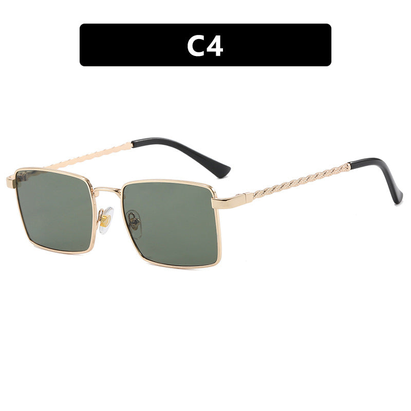 Damen quadratische Sonnenbrille mit elegantem Metallrahmen Karnz