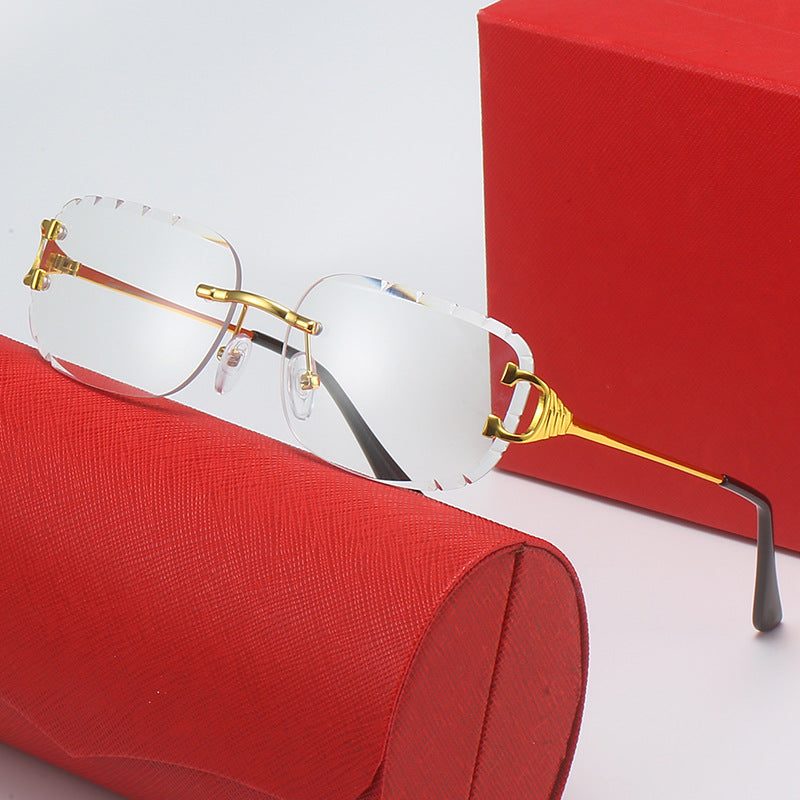 Damen Designer-Sonnenbrille mit einzigartig geformtem Rahmen und UV-Schutz Karnz