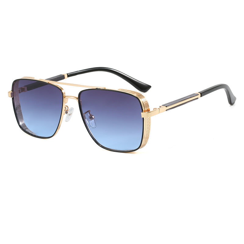 Damen modische quadratische Sonnenbrille mit luxuriösen Metallakzenten Karnz