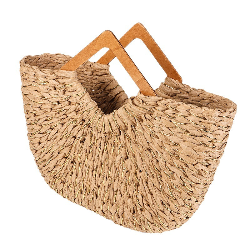 Damen Handtasche mit kunstvoller Flechtstruktur Karnz