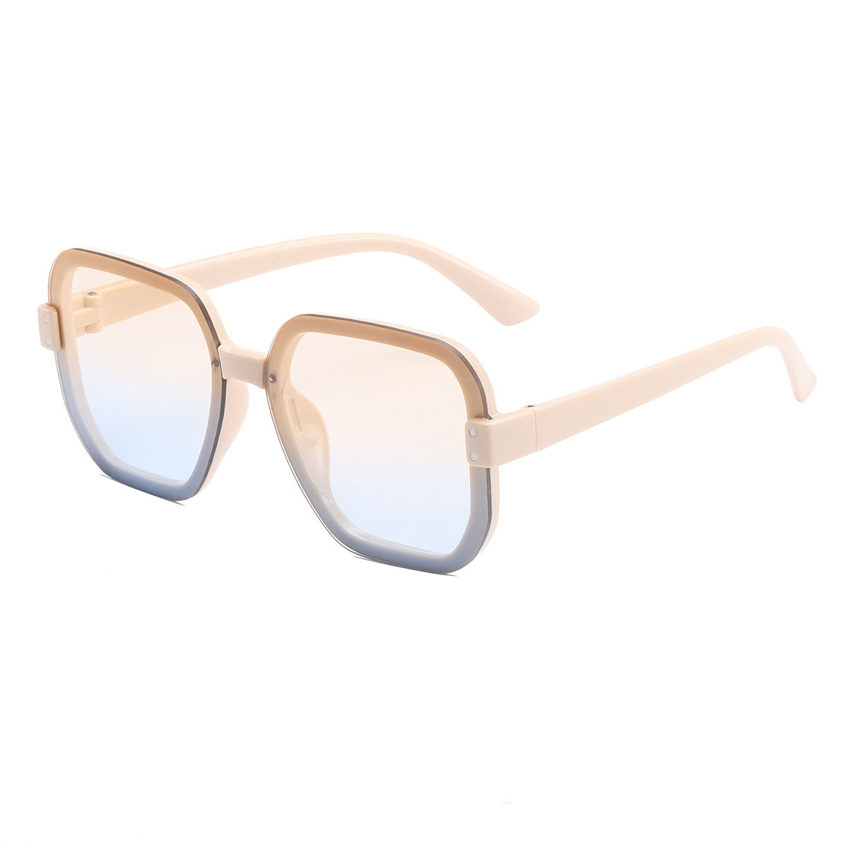 Damen modische quadratische Sonnenbrille mit gradienten Gläsern Karnz