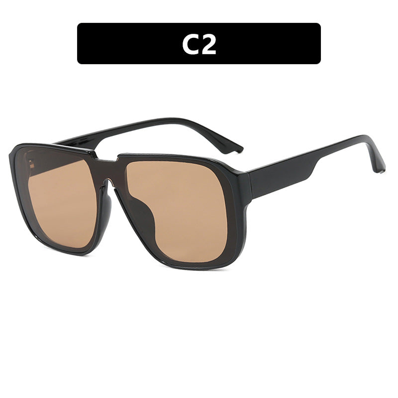 Damen trendy quadratische Sonnenbrille mit transparentem, grünem Rahmen und schützendem UV-Filter Karnz