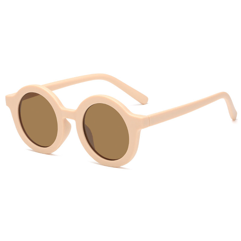 Damen stylische runde Sonnenbrille mit modernem Kunststoffrahmen Karnz