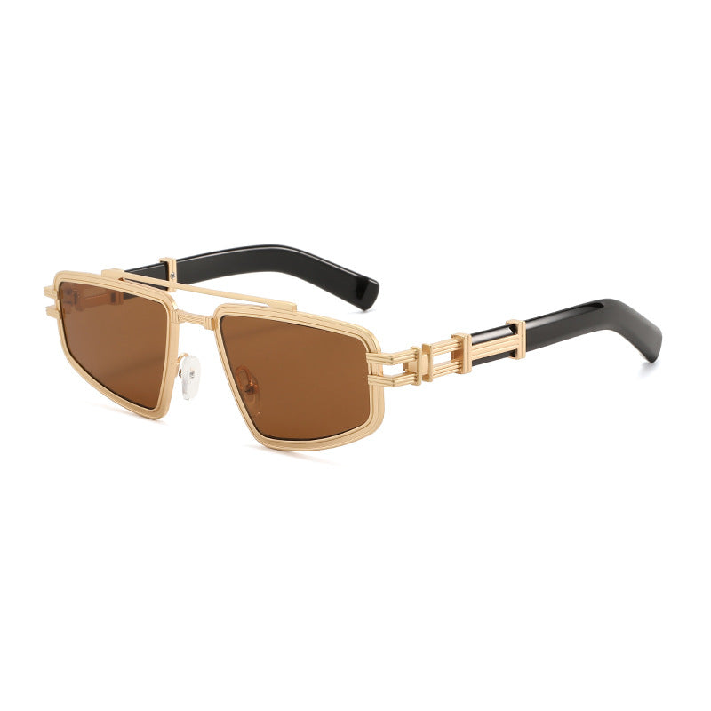 Damen Designer-Sonnenbrille mit filigranem Metallrahmen und polarisierten Gläsern Karnz