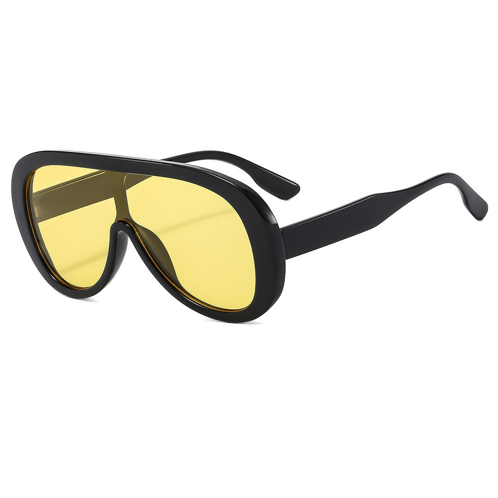 Damen modische Sonnenbrille mit breitem Rahmen Karnz