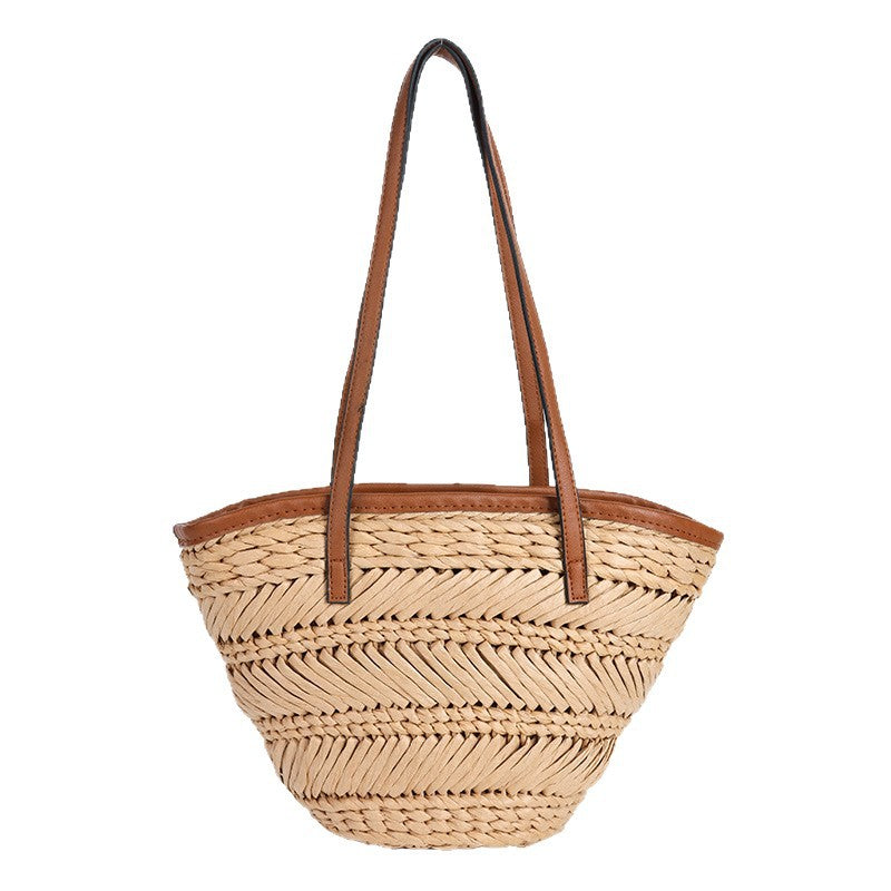 Damen Elegante geflochtene Sommertasche Karnz