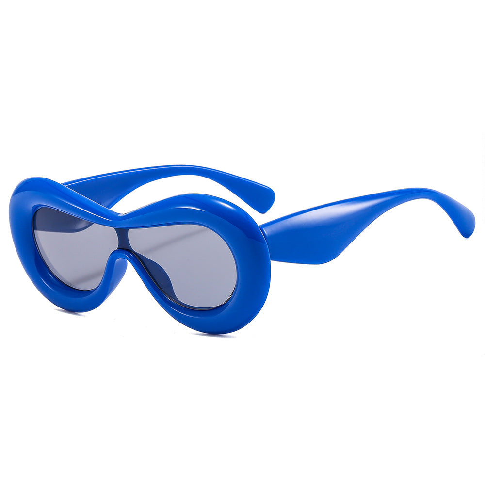 Damen modische Sonnenbrille mit nostalgischem Schwung Karnz