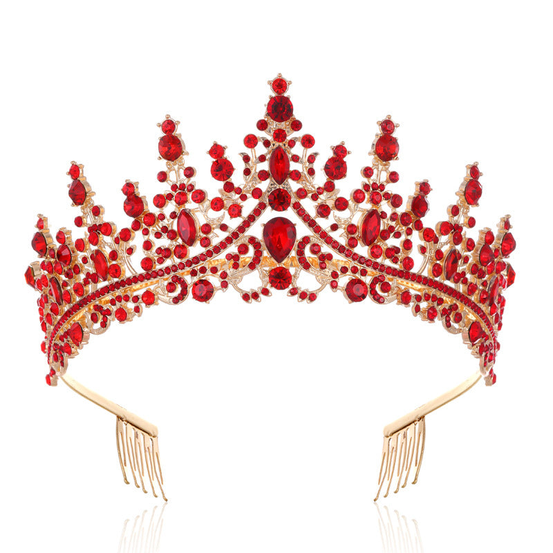 Damen Strass Tiara mit funkelnden Edelsteinen Karnz