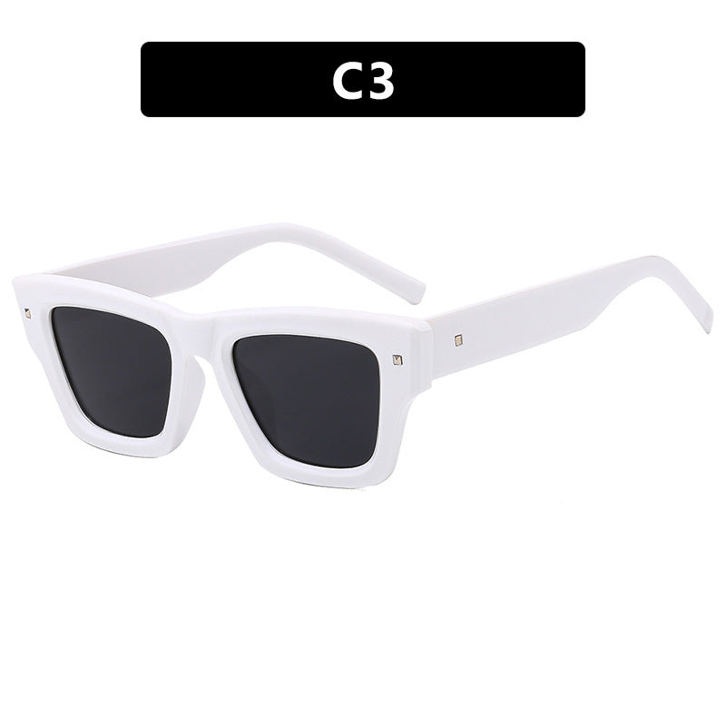 Damen trendige Sonnenbrille mit quadratischem Rahmen und UV-Schutz Karnz